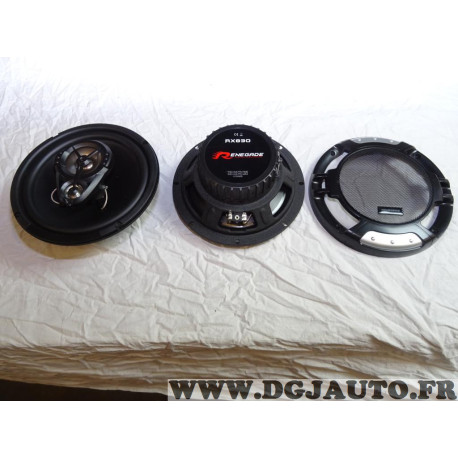 Paire enceintes haut parleur (manque 1 grille) 150 watts RMS 300 watts MAX 4.0HMS Renegade RX830 