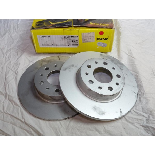 Paire disques de frein arriere plein 251mm diametre Textar 92244303 pour fiat 500L tipo 2 II 