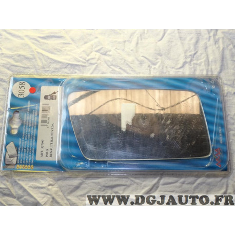 Vitre miroir glace de retroviseur avant droit MAD N°3058 537097 pour renault 21 R21 avant 1992 