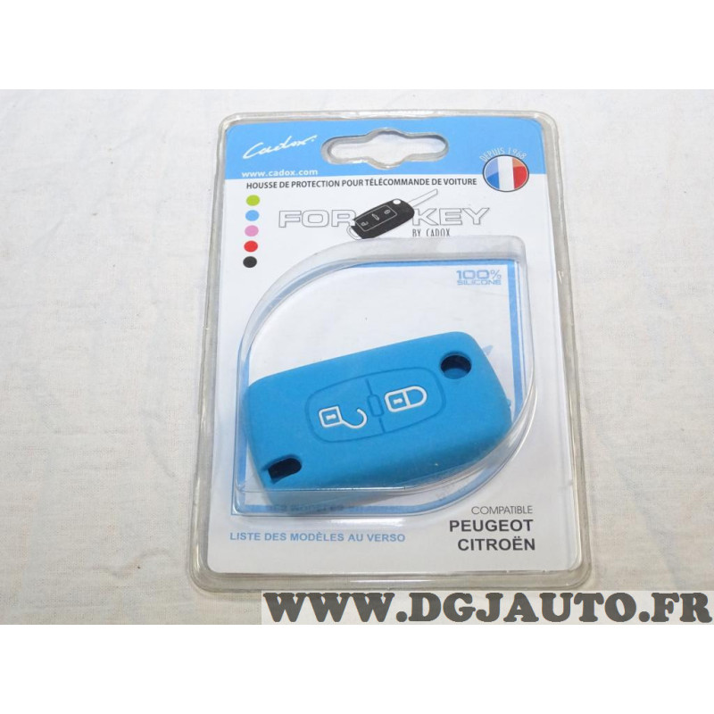 Housse bleu coque de clé télécommande Cadox 790002B S-PSA207S pour peugeot  107 1007 partner citroen C1 C2 C3 C4 C5 C6 DS3 DS4 be, au meilleur prix  2.75 sur DGJAUTO