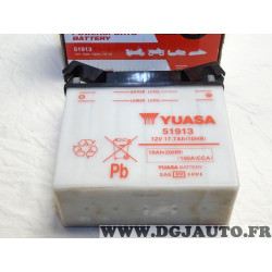 Batterie moto scooter tracteur Yuasa 51913 12V 17.7AH 10HR 100A 19AH 20HR 51913-BS (acide non fourni) 