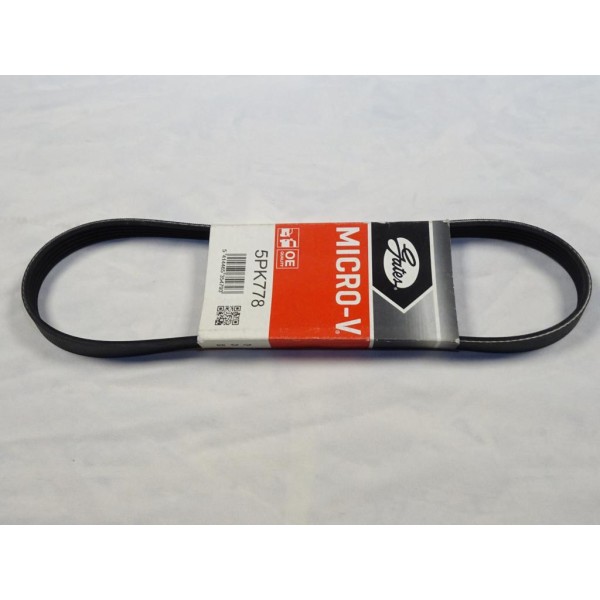 Courroie accessoire à nervures Gates 5PK778 pour alfa romeo mito citroen AX saxo ZX fiat 500 500L panda 3 III punto evo lancia y