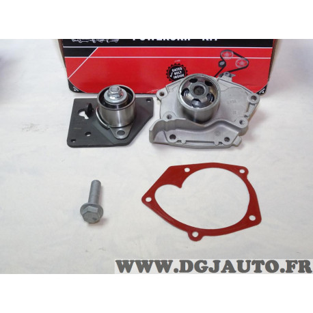 Ensemble galet tendeur + pompe à eau avec joint courroie de distribution (non incluse) Gates KP15552XS pour renault laguna 1 2 I
