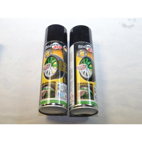Lot 2 bombes aerosol peinture verte pour jante roue Inprodip 00M30007 