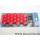 Blister 20 bouchons rouge cache boulon ecrou roue jante 19mm J-tec 30816 2213990 universel 