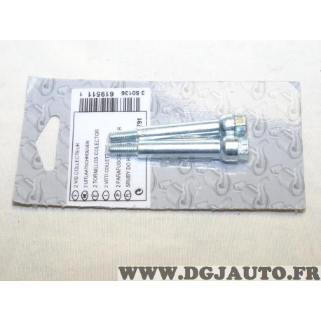 Blister 2 boulons fixation tuyau tube echappement Bosal 258-791 pour citroen AX BX XM ZX saxo xantia berlingo jumpy evasion jump