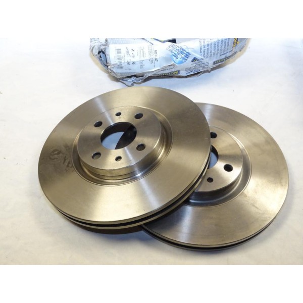 Paire disques de frein avant ventilé 284mm diametre Norauto ND7947 pour alfa romeo 145 146 155 fiat coupé multipla punto 2 II FL