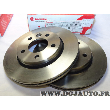 Paire disques de frein arriere ventilé 294mm diametre Brembo 09958210 pour volkswagen transporter T5 T6 