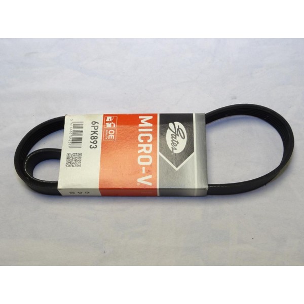 Courroie d'accessoire Gates micro-V 6PK893 pour seat alhambra 2 II cordoba 1 2 3 I II III ibiza 2 II toledo 1 renault clio expre