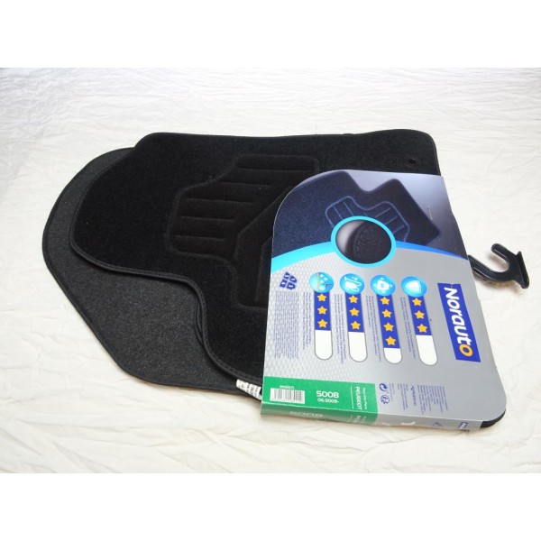 Ensemble 4 tapis de sol sur mesure avant + arriere Norauto 2195671 pour peugeot 5008 partir de 06/2009 
