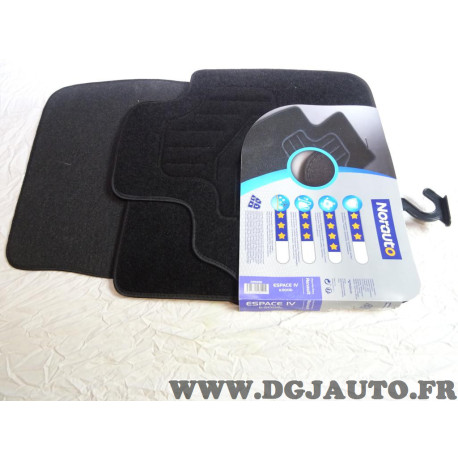 Ensemble 4 tapis de sol sur mesure avant et arriere Norauto 2195692 pour renault espace 4 IV partir de 11/2002 