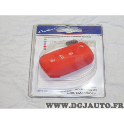 Housse rouge coque de clé télécommande Cadox 790011R S-VW302S pour audi volkswagen seat skoda 