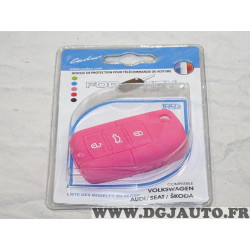 Housse rose coque de clé télécommande Cadox 790011F S-VW302S pour audi volkswagen seat skoda 