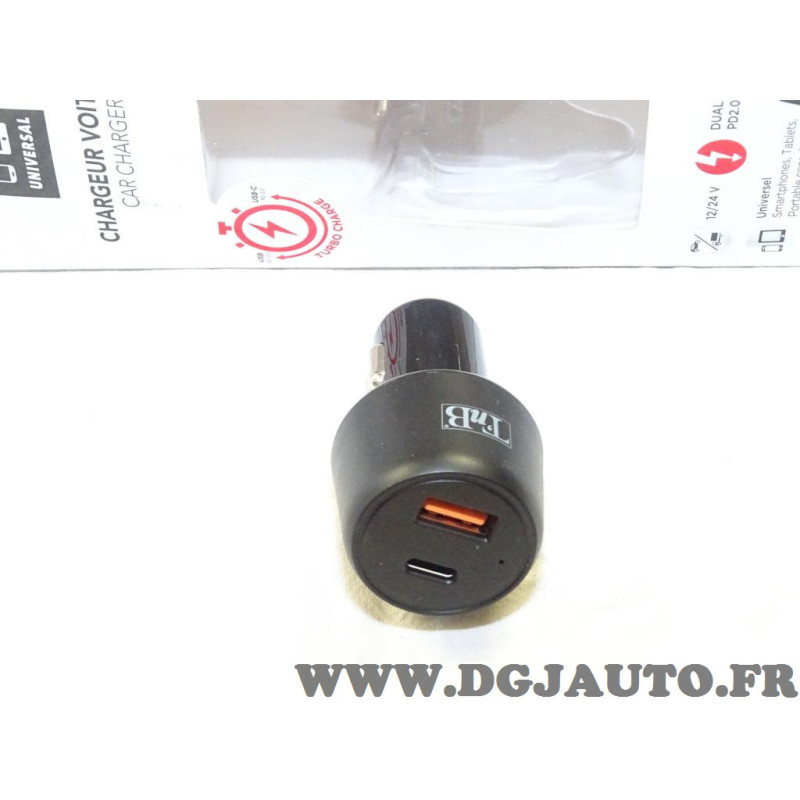 Chargeur prise USB A + USB C prise allume cigare Incar TNB 18001070  Cacturbo, au meilleur prix 8.25 sur DGJAUTO