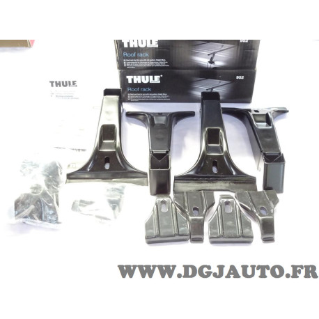 Kit pieds fixation barre de toit Thule 952 pour vehicules avec gouttieres hauteur 20 centimetres 