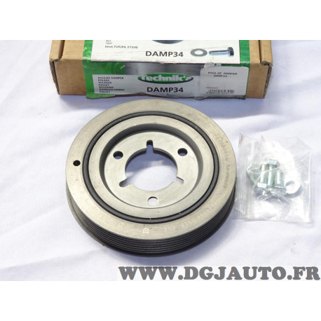 Poulie damper vilebrequin Technik'a DAMP34 pour citroen C2 C3 C4 berlingo nemo xsara peugeot 206 207 307 308 1007 bipper partner