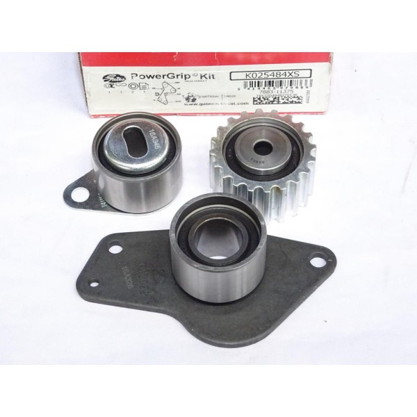 Ensemble galets tendeur + 2 enrouleurs (courroie non incluse) Gates K025484XS pour renault clio 1 2 I II express kangoo 1 expres