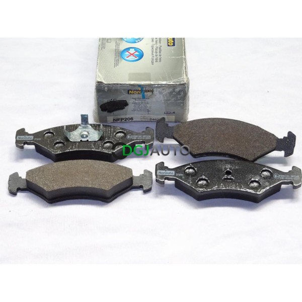 Jeux 4 plaquettes de frein avant montage teves Norauto NFP206 pour ford escort MK3 MK4 III IV fiesta 2 3 4 II III IV orion 1 2 I