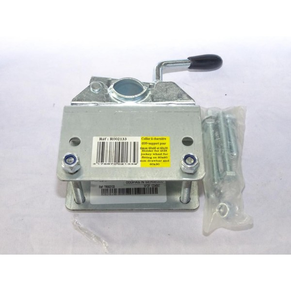 Collier à charnière support roue jockey Trigano R002133 pour remorque 