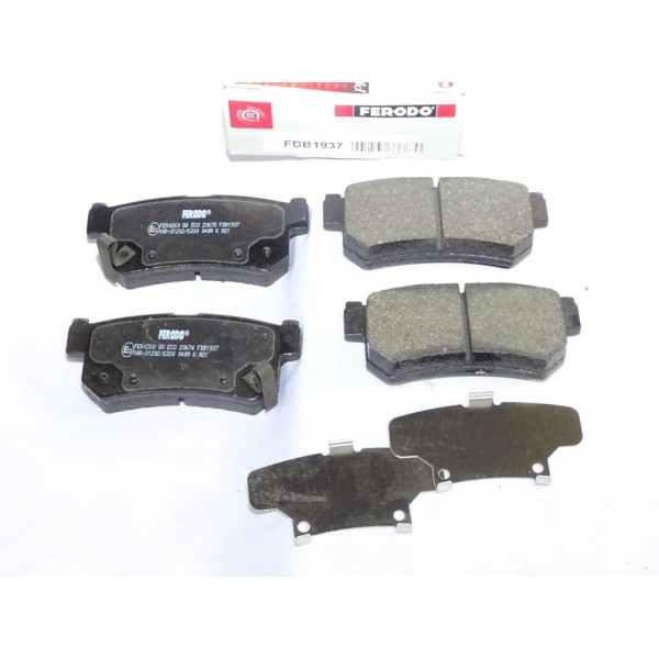 Jeu 4 plaquettes de frein arriere montage akebono Ferodo FDB1937 pour daewoo ssangyong musso korando kyron actyon rodius rexton 