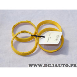 Lot 4 bagues centrage jaune entretoise de jante roue 73.1 / 65.1 NGTS kit 470670 pour opel 