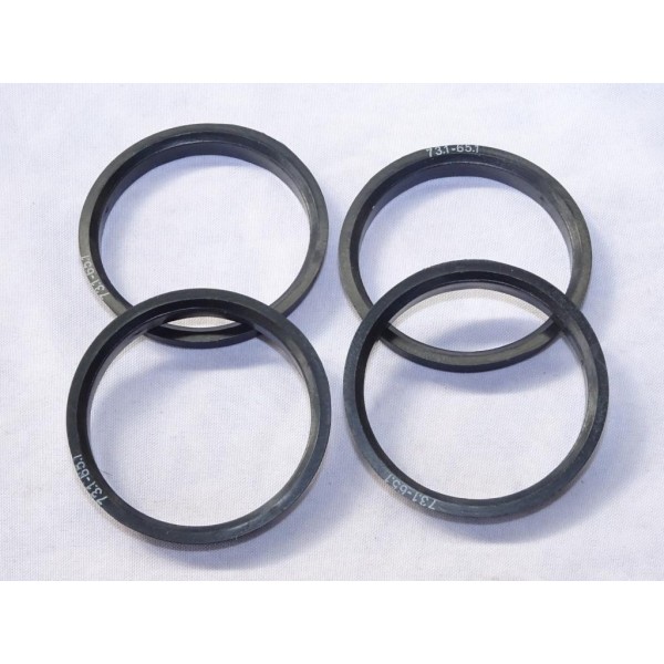 Lot 4 bagues centrage noire entretoise de jante roue 73.1 / 65.1 NGTS kit 470670* pour opel 