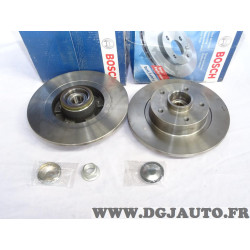 Paire disques de frein arriere 274mm diametre plein avec roulements de roue Bosch 0986479009 BD1627 pour renault scenic 3 III fl