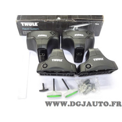 Kit pieds fixation barre de toit rapid system avec système verrouillage à clé Thule 754 754002 