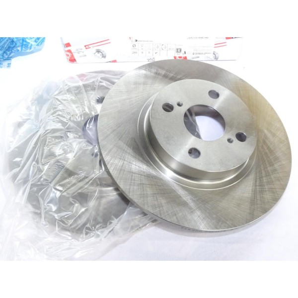 Paire disques de frein arriere plein 266mm diametre Ferodo DDF1576 pour toyota corolla 7 8 VII VIII E100 E110 