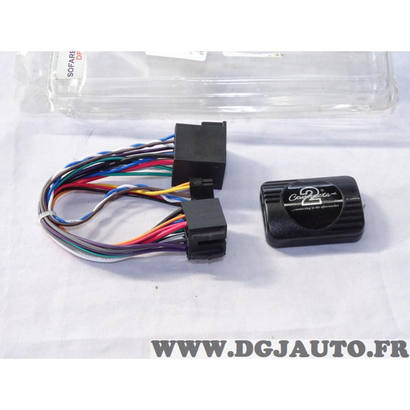 Interface commande au volant poste radio autoradio ISO Sofare 12235 pour peugeot  206 206+ 307 406 607, au meilleur prix 22.92 sur DGJAUTO