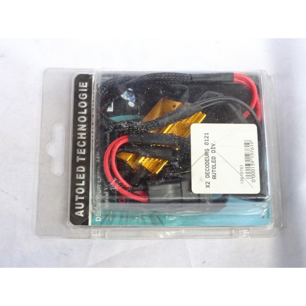 Blister 2 decodeur canbus connecteur cable faisceau pour ampoule LED H8 Autoled 0121 