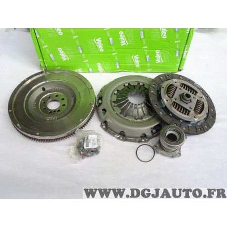 Kit embrayage disque + mecanisme + butée embrayage hydraulique + volant moteur rigide Valeo 845064 pour opel corsa C D meriva A 