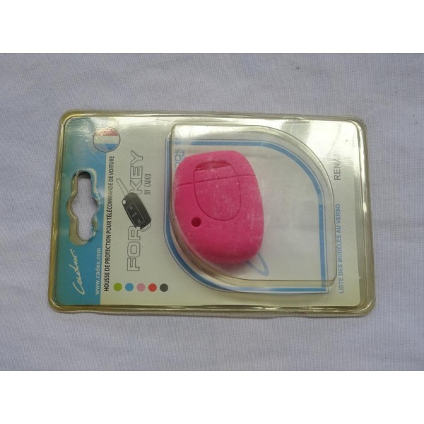 Housse étui rose coque de clé télécommande 1 bouton Cadox 790005F S-REN10S pour renault master 