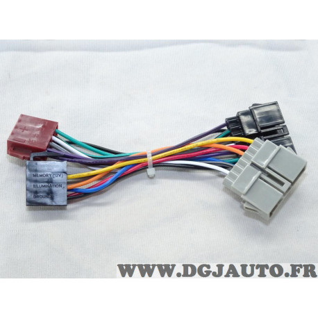 Cable faisceau branchement poste radio autoradio 4 enceintes haut parleur ISO arriere Setma A03UN00016 pour chrysler dodge jeep 