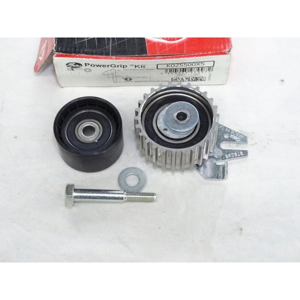 Lot galet tendeur + enrouleur courroie distribution (non incluse) Gates K025500XS pour alfa romeo 145 146 147 156 fiat brava bra