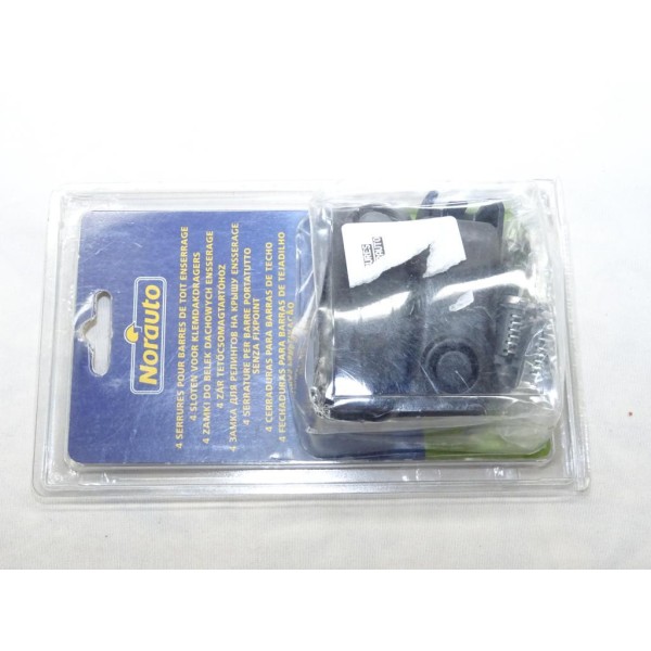 Pack 4 serrures système verrouillage barre de toit enserrage Norauto 144814 544007 