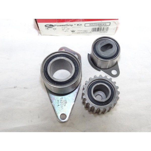 Ensemble galets tendeur + 2 enrouleurs courroie de distribution (non incluse) Gates K025486XS pour renault espace 3 III laguna 1