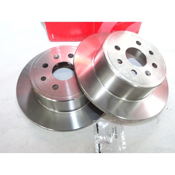 Paire disques de frein arriere plein 270mm diametre Brembo 08701410 pour opel vectra B 