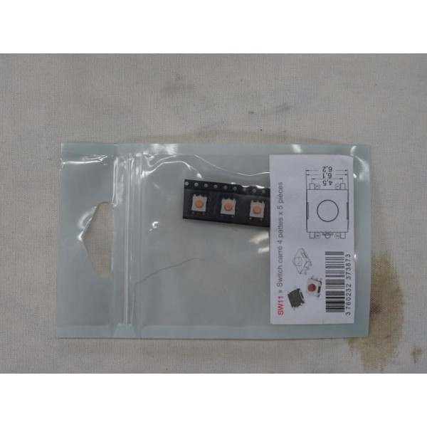 Lot 5 switchs carré 4 pattes bouton poussoir télécommande clé Clé auto SW11 