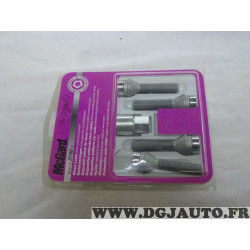 Blister 4 boulons ecrou antivol roue jante M12x1.25 M12 x 1.25 Mcgard 27180SU pour peugeot 104 106 205 206 207 208 306 307 308 3