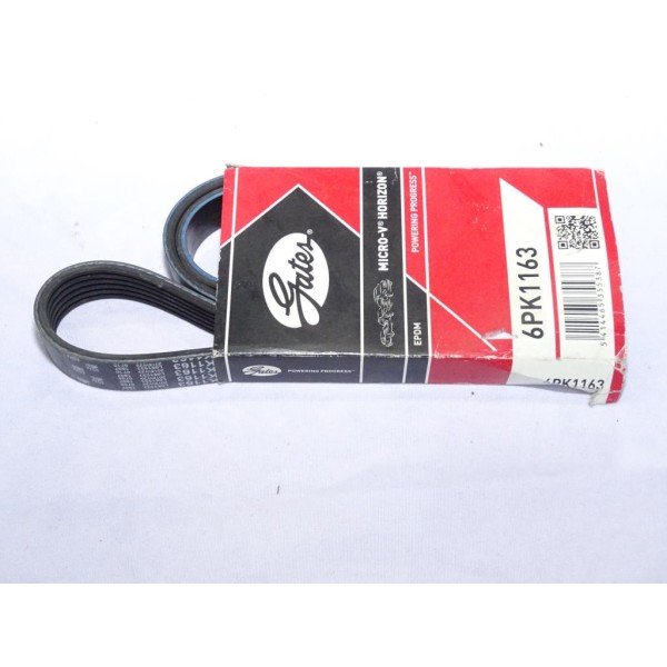 Courroie accessoire Gates 6PK1163 pour citroen ZX evasion jumpy berlingo xsara jumper dacia dokker duster fiat ulysse scudo duca