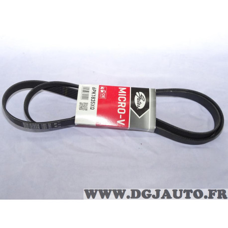 Courroie accessoire Gates 6PK1835 6PK1835XQ pour alfa romeo 147 156 GT fiat brava bravo marea multipla lancia lybra 