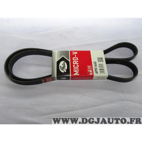 Courroie accessoire micro-V Gates 6PK1660 pour citroen xantia berlingo xsara ZX evasion XM fiat ulysse audi A3 BMW serie 1 2 3 4