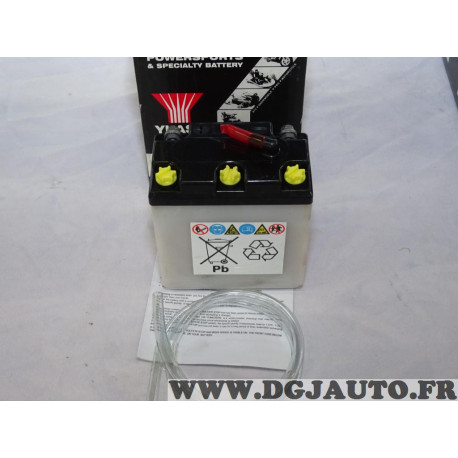 Batterie moto scooter Yuasa 6N6-3B 6V 6A (acide non inclus) 