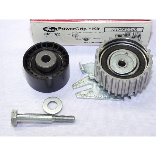 Ensemble galets tendeur + enrouleur courroie distribution (non incluse) Gates K025500XS pour alfa romeo 145 146 147 156 fiat bra