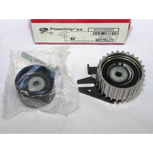 Jeu galets tendeur + enrouleur de courroie de distribution (non incluse) Gates K055500XS pour alfa romeo 145 146 147 156 fiat br