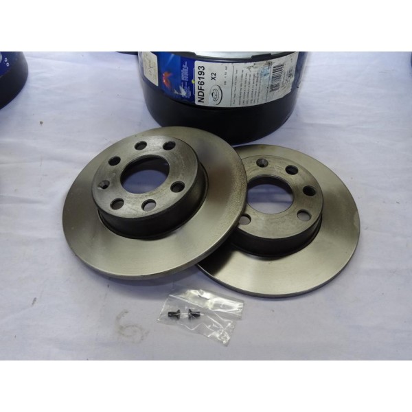 Paire disques frein avant 236mm diametre plein Norauto NDF6193 pour opel ascona C astra F corsa A B kadett D E vectra A 