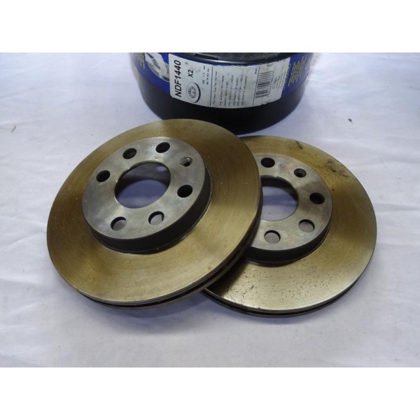 Paire disques de frein avant 236mm diametre ventilé Norauto NDF1440 pour opel ascona C astra F combo corsa A B kadett D E vectra