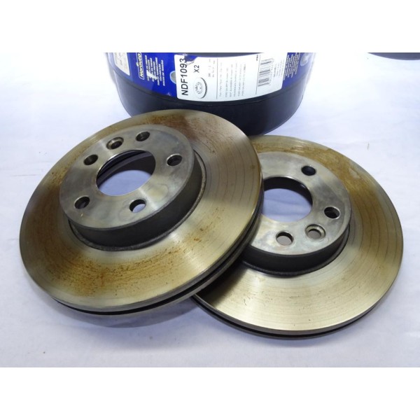 Paire disques de frein avant 288mm diametre ventilé Norauto NDF1093 pour volkswagen sharan 1 ford galaxy seat alhambra 