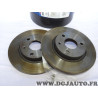 Paire disques de frein 3 trous avant 247mm diametre plein Norauto NDF7276 pour citroen AX saxo